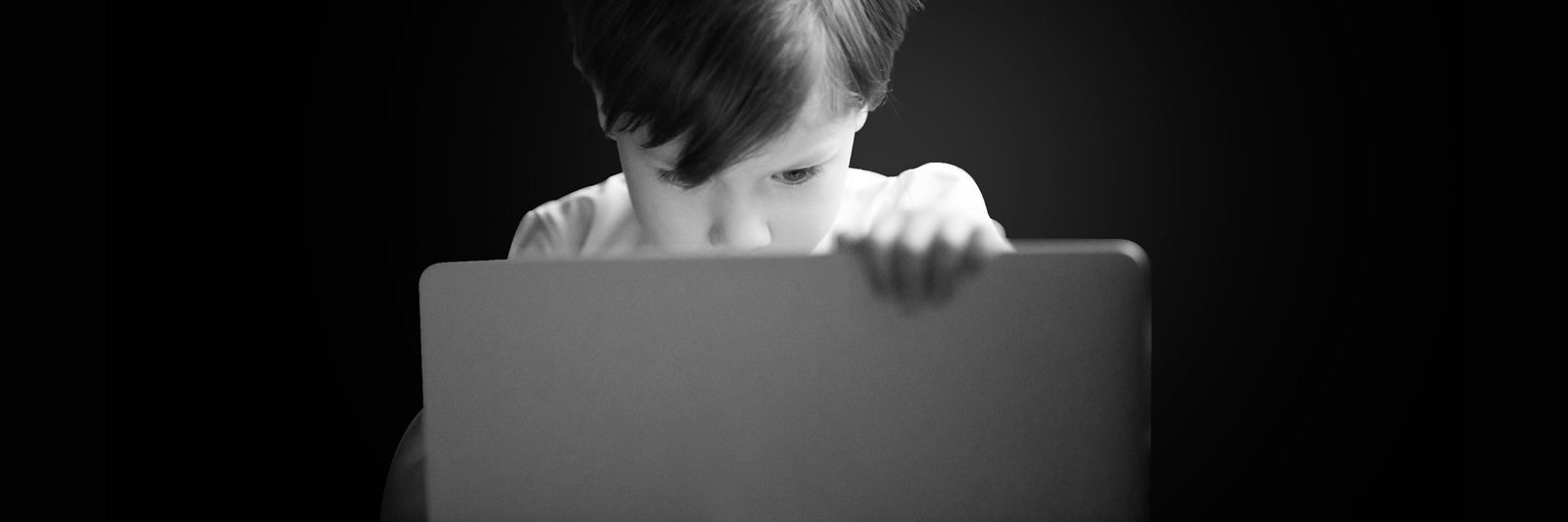 Kid Looking At Laptop