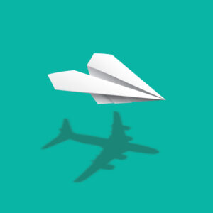 Innovative Paper Plane Shadow Creative